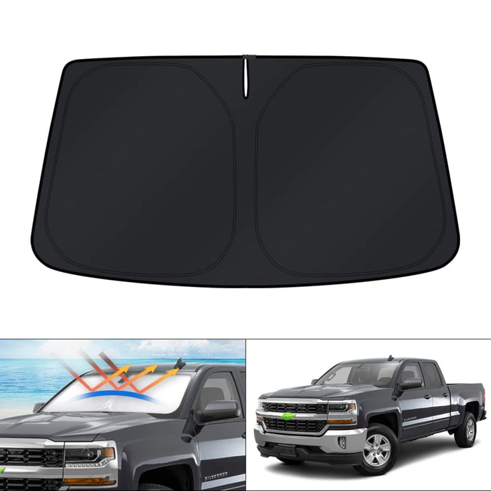 KUST Windshield Sun Shade for 1999-2006 Chevrolet Chevy Silverado/GMC Sierra 1500 2500 3500 2500HD Accessories Sunshade Window Protectors Foldable Blocks UV Rays Keep Your Car Cooler