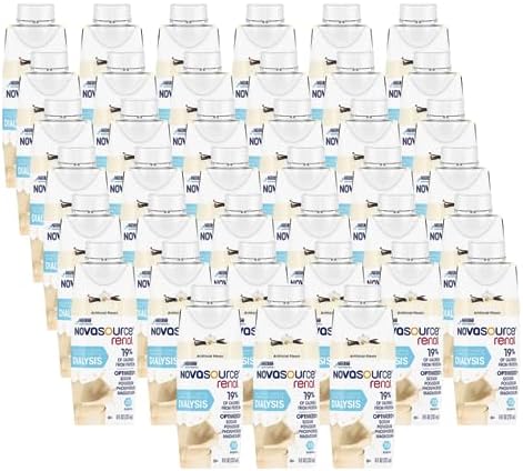 Novasource Renal, Nutritionally Complete Formula, Vanilla, 8 FL OZ (Pack of 27)