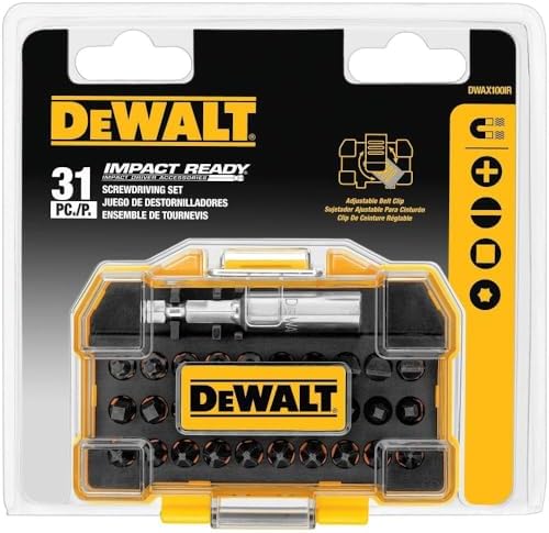 DEWALT DWAX100IR Screwdriving Tough Case Set, Extra Small, 31-Piece