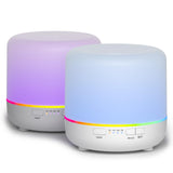 Small Essential Oil Diffuser 2 Pack 200 ML Ultrasonic Cool Mist Humidifiers and Aromatherapy Diffuser 2in1 Have 7-Colour, Night Light Auto Shut-Off Suitable for Office Home Bedroom Living Room Office