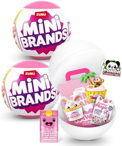 Mini Brands Kawaii Capsule by ZURU, Surprise Kawaii collectable minis, Blind Packaging, Japanese Themed collectables (2 Pack)