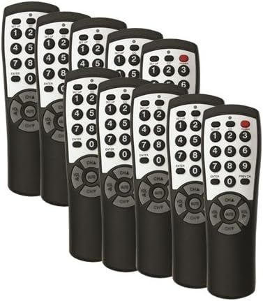 10-pack Brightstar BR100B Universal TV Remote