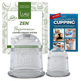 LURE Essentials Cupping Kit for Massage Therapy – Zen Cupping Set, Silicone Cupping Set, Massage Cups for Cellulite, Lymphatic Massage, Fascia (2 Cups)