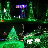 YIQU 82FT 200 LED Green Halloween Lights Christmas String Lights Outdoor Indoor Extendable Ultra Bright Green Wire Mini Lights with 8 ModesFairy Lights for Xmas Tree Holiday Party Decoration (Green)