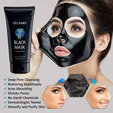 VELAMO Blackhead Remover Mask, Purifying Peel Off Black Mask, Charcoal Black Mask, Deep Cleansing Facial Mask for Face and Nose, 60g