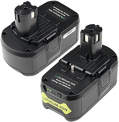 2Packs 18V 6.0Ah P108 Replacement Battery for Ryobi 18V Battery Compatible with Ryobi One+ Plus P105 P107 P102 P103 P104 P271 BPL18151 BPL1820 BPL-1815 BPL-1820G Cordless Power Tools Battery