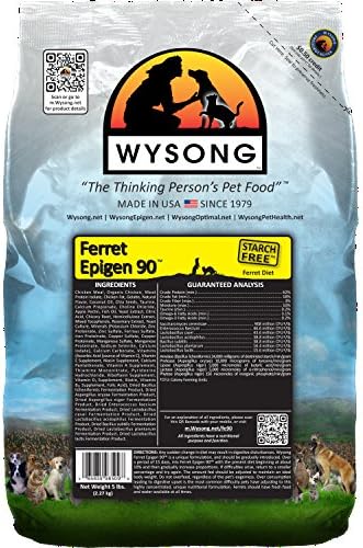 Wysong Ferret Epigen 90 - Starch Free Dry Natural Food for Ferrets, Brown, Model Number: WDFE905