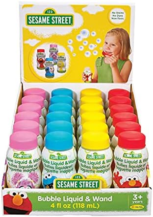 Little Kids Sesame Street 4-Ounce Bubbles Party Toy with Wand (Pack of 24), Model:1800