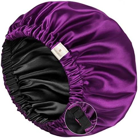 YANIBEST Silk Bonnet Satin Bonnet for Sleeping Women and Men, Adjustable Double Layer Hair Bonnet for Curly Braids Hair