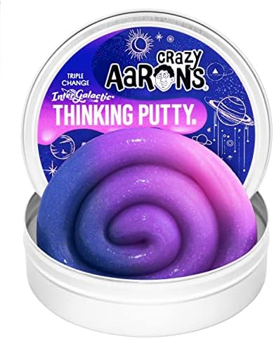 Crazy Aaron's Thinking Putty - Intergalactic Triple Color Changing Putty - Stress and Anxiety Reducing Putty for Kids - Non-Toxic, Never Dries Out