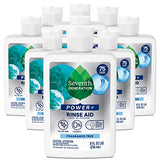 Seventh Generation Power+ Dishwasher Rinse Aid, Fragrance Free, 8 fl oz, (Pack of 9)