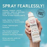 Grand Tongo DEET-Free Green Tea + Mint Insect Repellent with Picaridin- The 12 Hour Protection, DEET Alternative