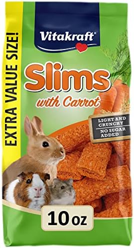 Vitakraft Slims Small Animal Treats - Carrot - Crispy Nibble Stick Treat - 10 oz