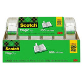 Scotch Magic Tape, Invisible, Home Office Supplies and Back to School Supplies for College and Classrooms, 6 Rolls with 6 Dispensers