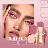 NEWBANG Cream Blush Stick for Cheeks Makeup,Waterproof Blush Face Stick Multi-Use Lip and Cheek Tint,Matte Finish Lightweight Easy to Blend Natural Cream Blusher Makeup for All Skin Tones- Pink