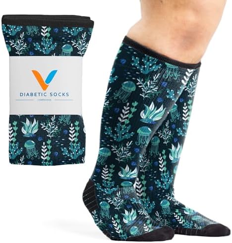 Viasox Compression Socks for Women and Men, Knee High Socks 12-15 mmhg Circulation Support for Flight, Travel, Daily