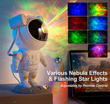 SFOUR Star Projector,Galaxy Night Light,Astronaut Starry Nebula Ceiling LED Lamp with Timer and Remote, Gift for Kids Adults for Bedroom, Birthdays,Christmas, Valentine's Day.(White)