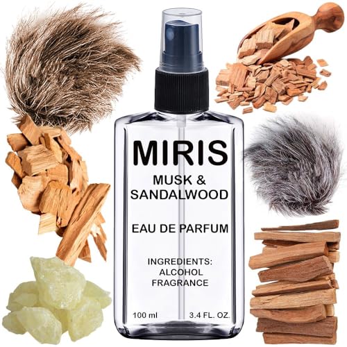 MIRIS Musk & Sandalwood Unisex For Women and Men Eau de Parfum | 3.4 Fl Oz / 100 ml