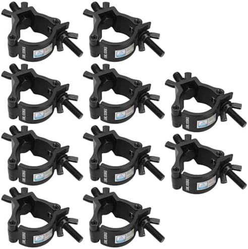 GBGS 10 Pcs Black 2" Truss Lighting Clamps,F34 Truss O-Clamp for DJ Stage Light,Max Load 220lb