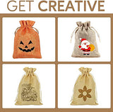 PH PandaHall 10 Color 5x7'' Burlap Bags with Drawstring Advent Calendar Bags Gift Sachets Gift Bags Jewelry Pouches Sacks Burlap Bags Packing Storage for Wedding Party Shower Birthday Xmas Presents