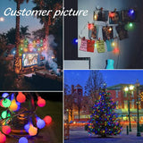 Minetom 33 Feet 100 Led Mini Globe String Lights, USB Fairy String Lights Plug in, 8 Modes with Remote, Decor for Indoor Outdoor Party Wedding Christmas Tree Garden, Warm and Multi