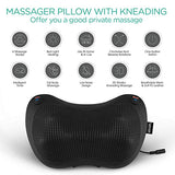VOYOR-HEALTH Shiatsu Neck and Back Massager with Heat - 3D Kneading Deep Tissue Massage Pillow for Lower Back, Shoulder, Calf, Foot, Use at Home, Car, Office YZ100