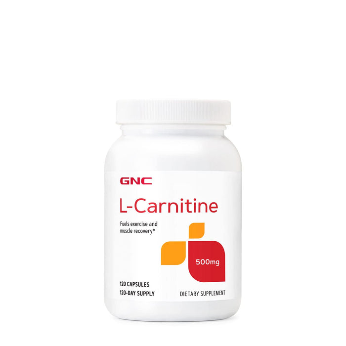 GNC L-Carnitine 500mg, 120 Capsules, Helps Metabolize Long-Chain Fatty Acids