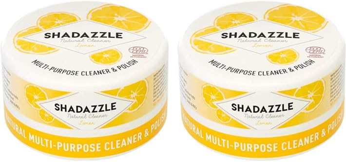 Shadazzle Natural All Purpose Cleaner and Polish – Eco friendly Multi-purpose Cleaning Product – Cleans & Polishes any washable surface (Lemon (2-Pack))