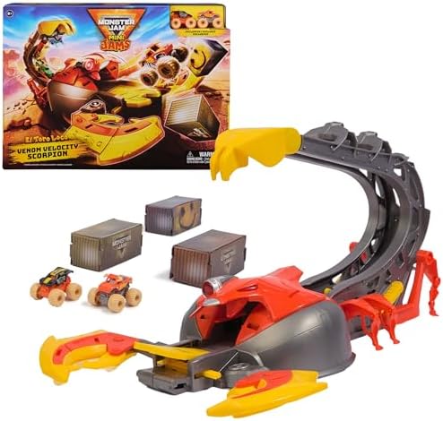 Monster Jam Mini, El Toro Loco Venom Velocity Scorpion Playset, 2 Exclusive Die-Cast El Toro Loco and Max-D Monster Truck, Kids Toys for Boys Ages 3 and Up