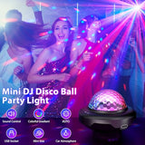 Oloaxolx Rechargeable Disco Ball, Party Lights Night Light 2 in 1 RGB Dj Lighting Strobe Lamp with Sound Activated 6 Modes for Home Room Dance Parties Birthday Halloween Christmas Decorations(2pcs)