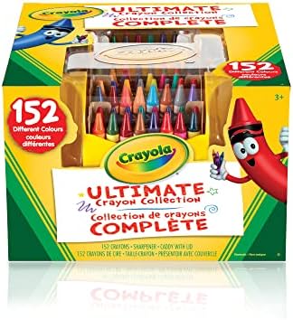 Crayola Ultimate Crayon Caddy with Lid and Sharpener, 152 Crayons (520030)
