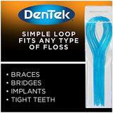 DenTek Floss Threaders | For Braces, Bridges, and Implants | 50 Count (Pack of 6)