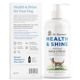 Dr. Harvey's Health & Shine Omega 3 Fish Oil for Dogs from Wild Caught Cod, Mackerel, Herring, Anchovies and Sardines - Supports Beautiful Fur, Strong Joints and Itchy Allergy Relief (16 FL OZ)