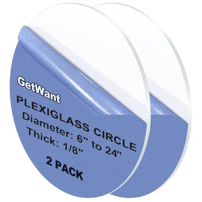 16 Inch Round Acrylic Sheets 1/8" Thick Clear Acrylic Plexiglass Circles for Signs, Table Tops, Skylight, Window Glass, Backdrops, DIY Crafts, Led Projects - Best Round Plexiglass Sheets
