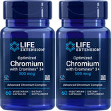 Optimized Chromium with Crominex 3+, 500 mcg, 60 vcaps (Pack of 2)