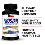 Force Factor Prostate Saw Palmetto and Beta Sitosterol Supplement for Men, Prostate Health/Size Support, Urinary Relief, Bladder Control, Reduce Nighttime Urination, 60 Softgels