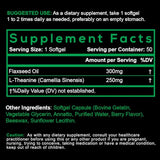 Smarter L-Theanine 250mg Supplement for, Relaxation, Mood & Alertness Support, in Non-GMO Flaxseed Oil, 50 Liquid Softgels