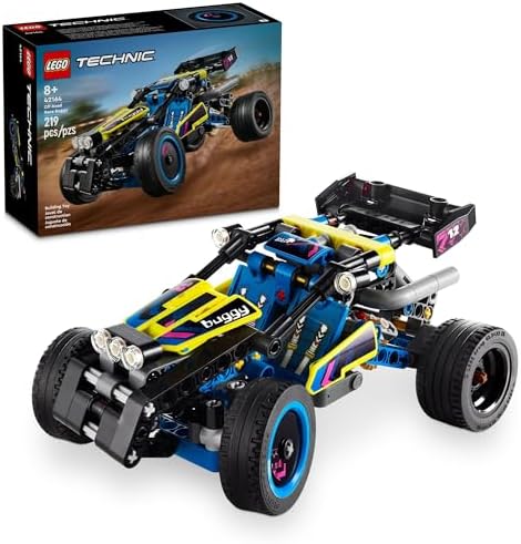 LEGO Technic Off-Road Race Buggy Buildable Car Toy, Cool Toy for 8 Year Old Boys, Girls and Kids who Love Rally Contests, Race Car Toy Featuring Moving 4-Cylinder Engine and Working Suspension, 42164