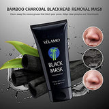 VELAMO Blackhead Remover Mask, Purifying Peel Off Black Mask, Charcoal Black Mask, Deep Cleansing Facial Mask for Face and Nose, 60g