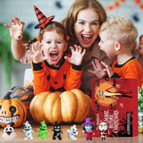 Halloween Advent Calendar 2024, 24 Day Halloween Countdown Calendar, Contains 24 Gifts Dolls, Nightmare Before Christmas Advent Calendar, Scary Halloween Doll Collectible Horror Figures Gift (Red-1)