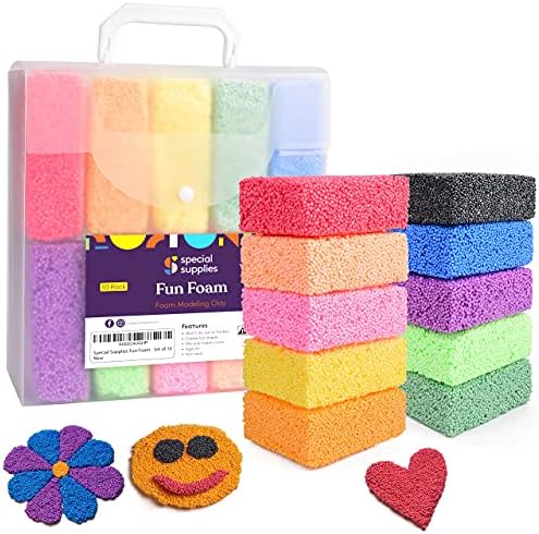 Special Supplies Fun Foam Modeling Foam Beads Play Kit, Children’s Educational Clay for Arts Crafts Kindergarten, Preschool Kids Toys Develop Creativity, Motor Skills (10)
