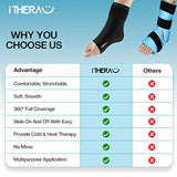 iTHERAU Ankle Ice Pack Wrap for Swelling, Plantar Fasciitis, Foot Pain Relief, Ankle Brace Gel Cold Packs for Injuries Reusable, Hot Cold Compress Therapy for Achilles,Tendonitis