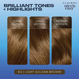 Clairol Nice'n Easy Permanent Hair Dye, 6G Light Golden Brown Hair Color, Pack of 3