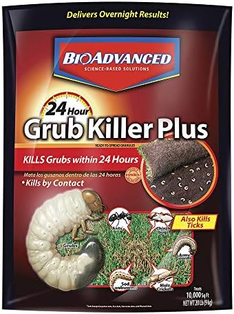BioAdvanced, Granules, 700745S 24 Hour Grub Killer Plus, 20-Pound, 10,000 sqft Standard Bag