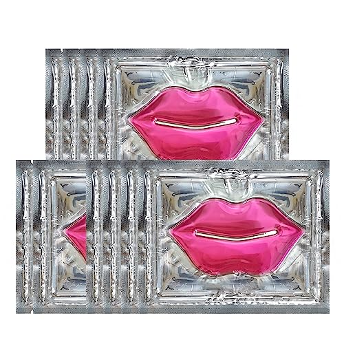30 PCS Lip Mask Collagen Lip Masks Sheet for Dry Lips, Gel Lip Mask Pack for Remove Dead Skin, Moisturizes and Lightens Lip Lines (30 PCS, Watermelom Red)