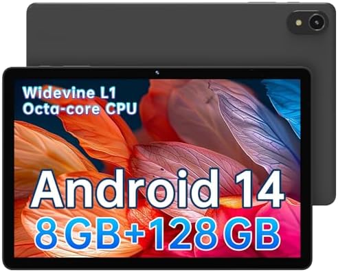 ApoloSign Tablet 11 inch, Android 14 Tablets with 11'' IPS HD Incell Display, Unisoc T606 Octa-Core up to 2.0Ghz, 8+128GB Storage, Expand to 1TB, 7000mAh, Widevine L1, 5G WiFi, BT 5.0, Slim, Light