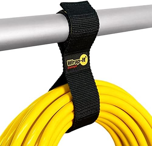 Twin-Straps by Wrap-It Storage - 12" (6-Pack) - Hook and Loop Hanging Cord Wrap for Multi-Purpose Cable and Hose Storage