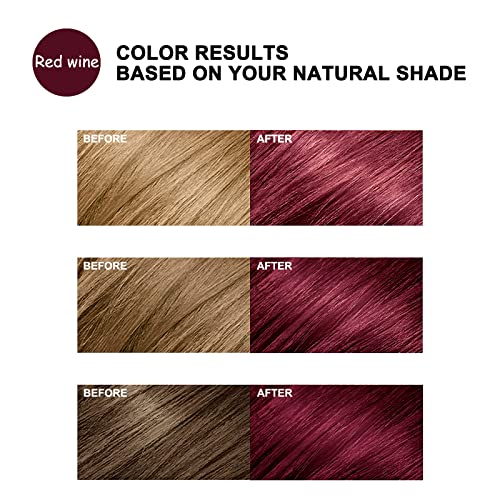 Red Hair Dye Shampoo 3 in 1 - Instant Hair Color Shampoo, Red Hair Shampoo & Red Hair Dye, Long Lasting Red Shampoo, Color Shampoo Hair Dye, Champu con tinte para canas