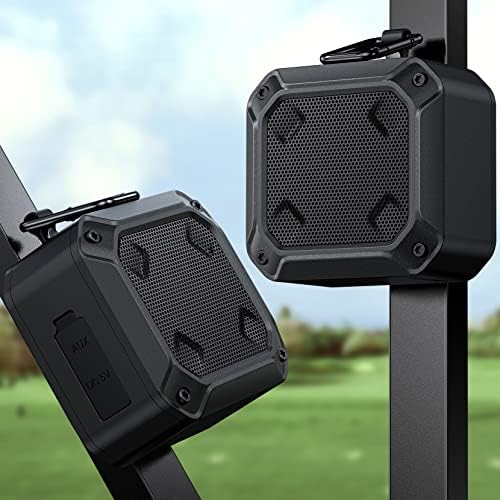 2 Packs Golf Speaker with Magnetic, Portable Loud Stereo Sound for Golf Cart 24H Playtime, TWS Pairing, Golf Gifts for Men, Rugged Outdoor/Shockproof/Waterproof Wireless Speaker