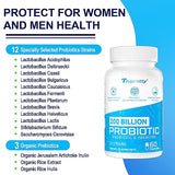 200 Billion Cfus 12 Strains Probiotics - Probiotics for Women Men, Daily Probiotic Supplement with 3 Prebiotic, for Support Immune, Gut Digestive Health, Shelf Stable, 60 Capsules (60-Days Supply)